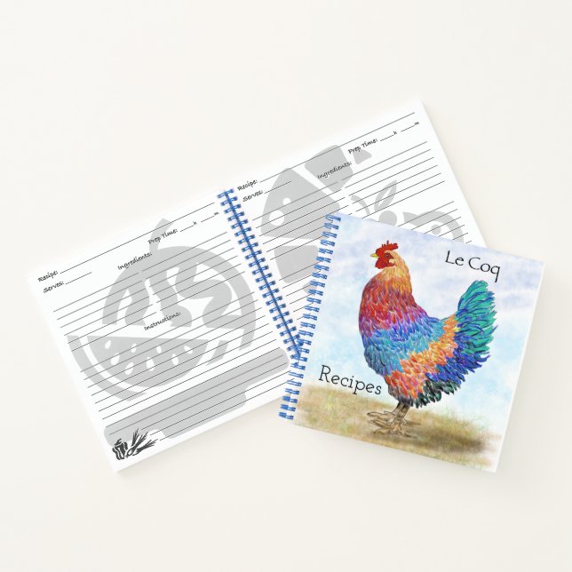 French Rooster Recipe Notebook (Inside)