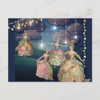 French Royals Dancing Under the Twinkling Lights Postcard