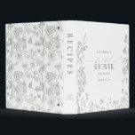 French Sage Green Victorian Bridal Shower Recipe Binder<br><div class="desc">Welcome to your happily ever after! This French Sage Green Victorian Bridal Shower Recipe 3 ring binder is a great way to start off your forever. With a refreshing mix of traditional and modern style, you can be sure this will set the perfect tone for your wedding. The classic hand...</div>