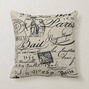 French Script Pillow