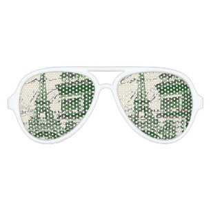 french scripts Paris eiffel tower arch of triumph Aviator Sunglasses