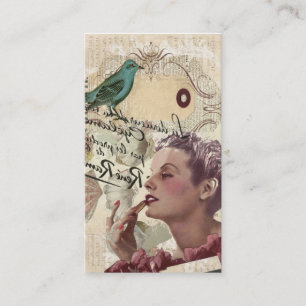 french seashells paris fashionista girly glamour business card