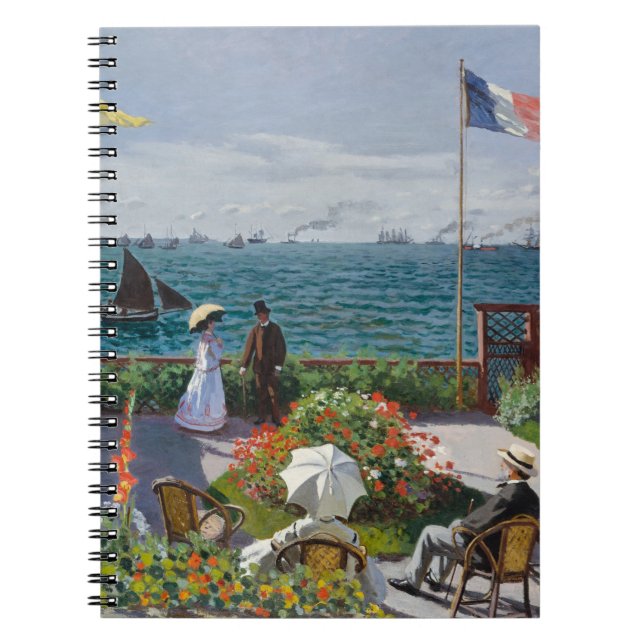 French Seaside Garden Impressionist Notebook (Front)