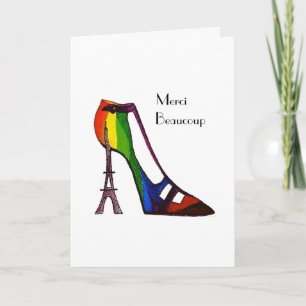 French Shoe Thank you card
