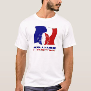 French Soccer Ball and Flag T-Shirt