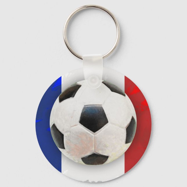 French Soccer Keychain (Front)