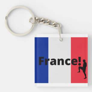 French soccer  keychain