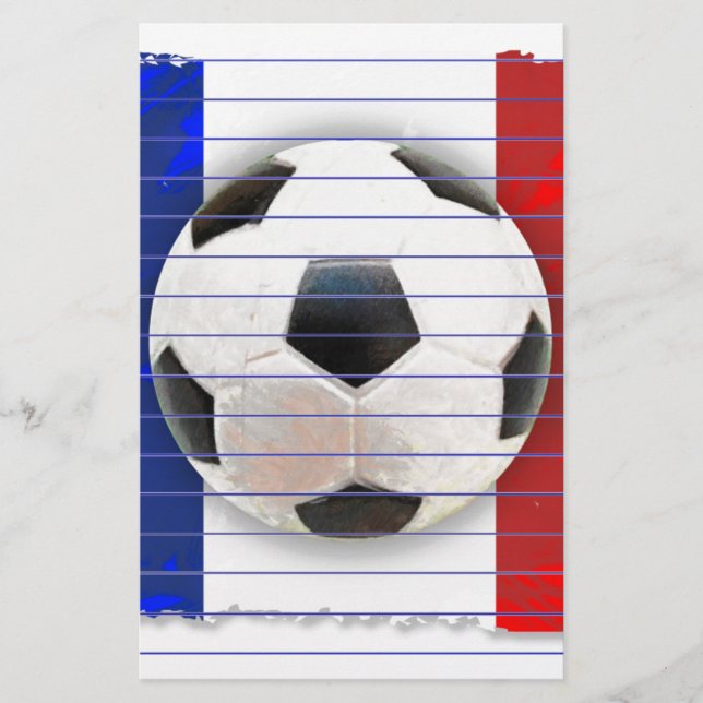 French Soccer Stationery (Front)