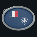 French Southern Antarctic Lands Belt Buckle<br><div class="desc">Patriotic flag of French Southern and Antarctic Lands.</div>
