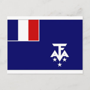 French Southern Antarctic Lands Flag Postcard