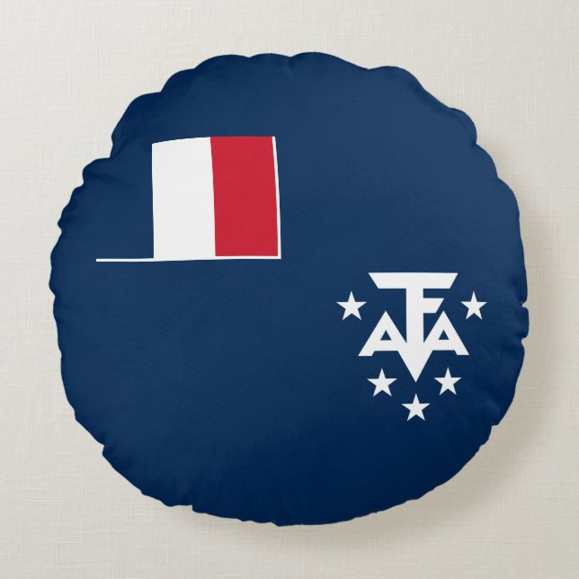 French Southern Antarctic Lands Round Pillow (Front)