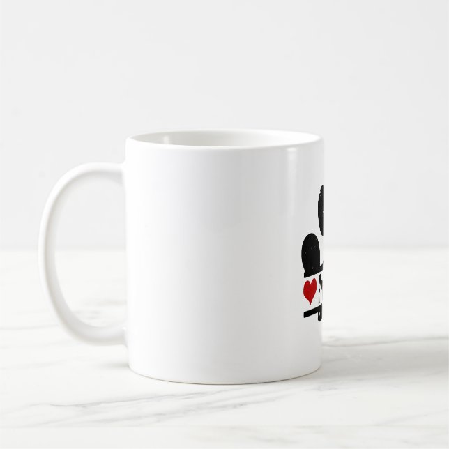 French Spaniel Dog Paw Print Coffee Mug (Left)