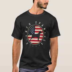 French Spaniela Usa Flag 4th July Dog Mom Dad T-Shirt