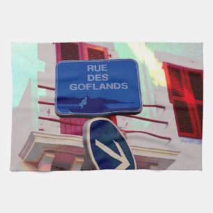 French Street Signs Kitchen Towel