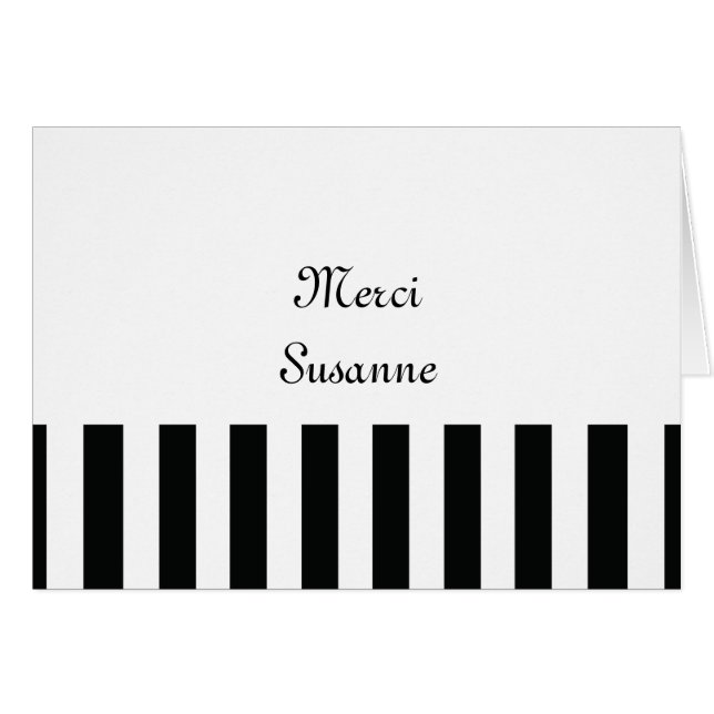 French Stripes in Black (Front Horizontal)