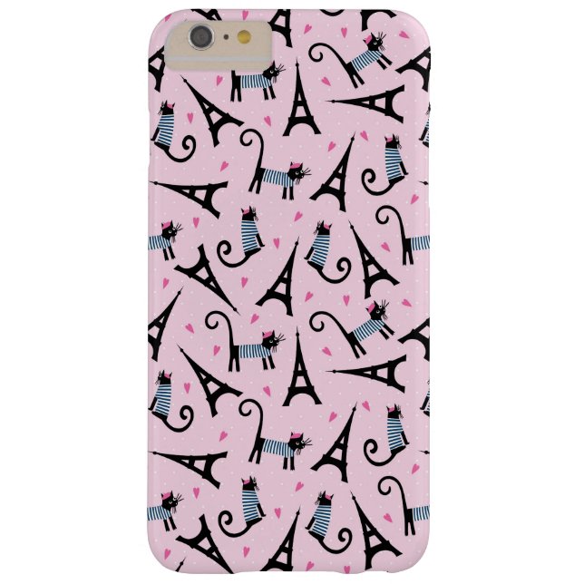 French Style Dressed Cat With Eiffel Tower Pattern Case-Mate iPhone Case (Back)