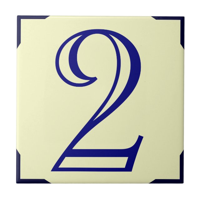 French Style House Numbers 2, edit text Tile (Front)