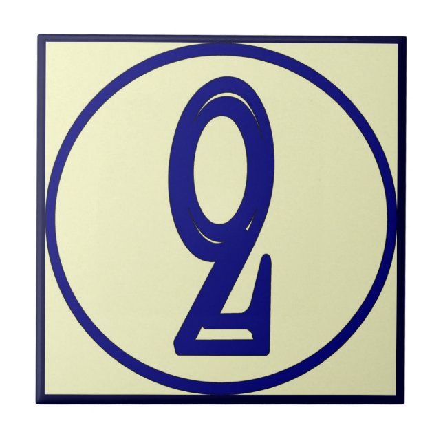 French Style House Numbers 2 Tile (Front)