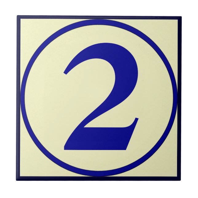 French Style House Numbers Personalize Number Tile (Front)