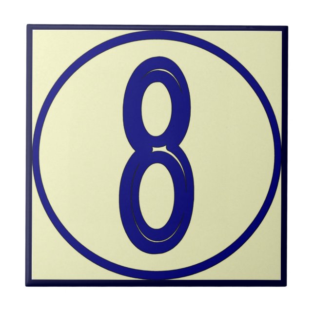 French Style Number 8 Tile (Front)