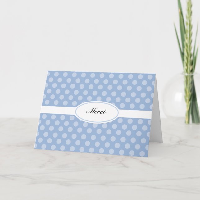 French thank you card blue (Front)