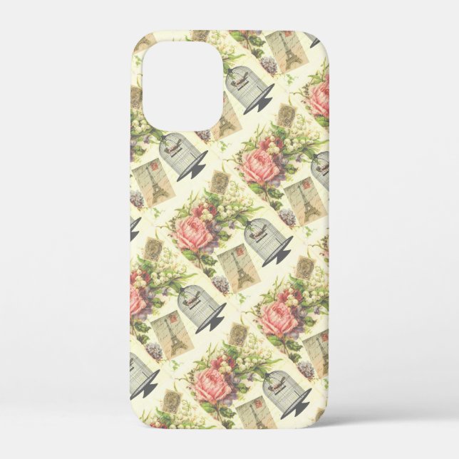 French Theme Vintage Paris Case-Mate iPhone Case (Back)