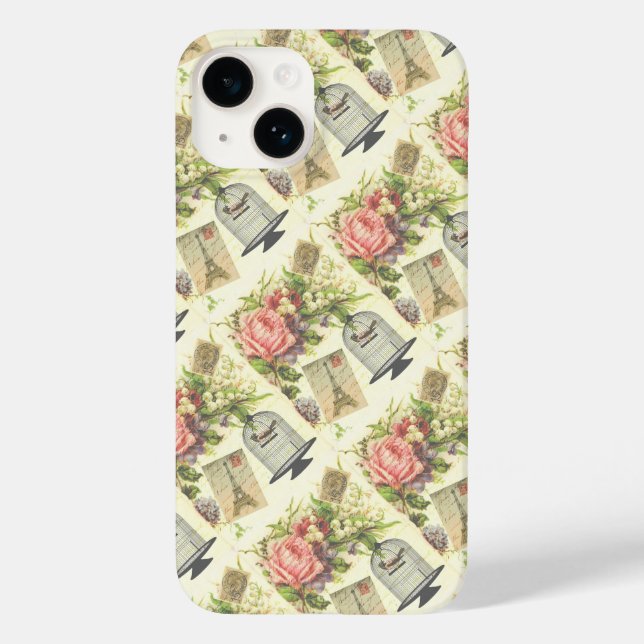 French Theme Vintage Paris Case-Mate iPhone Case (Back)