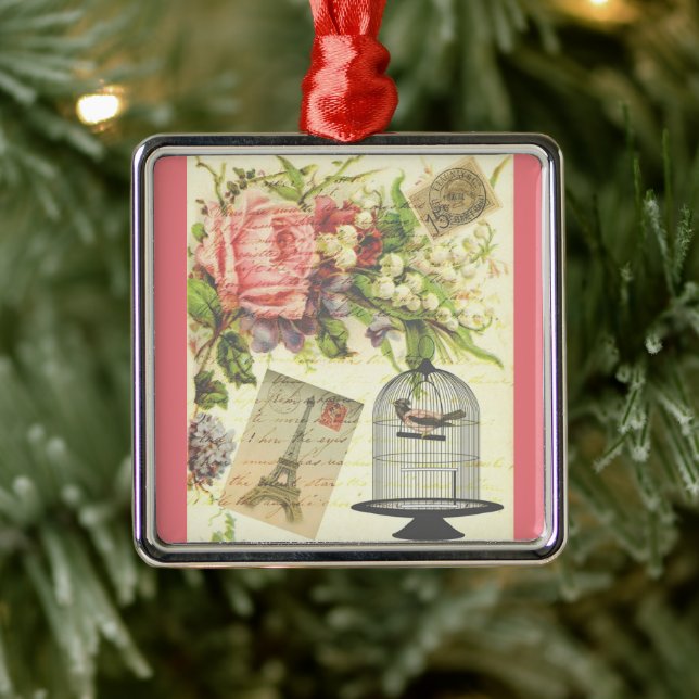 French Theme Vintage Paris Christmas Ornament (Tree)