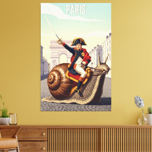 French Themed Napoleon WPA Travel Canvas Print