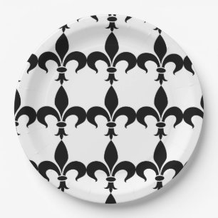 French Themed Party Fleur de Lis Paper Plates