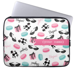 French Themed Personalized Electronics Bag