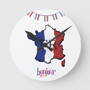 French themed wall clock