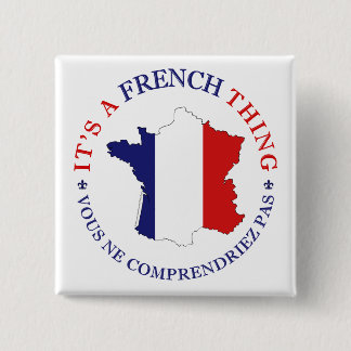 French Thing 2 Inch Square Button