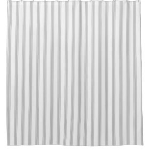 French Ticking Stripe Grey White 2
