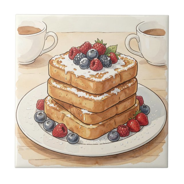 French Toast Berry Stack Breakfast Tile (Front)