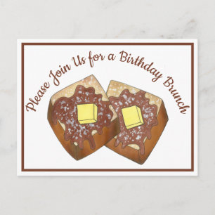 French Toast Breakfast Brunch Party Invitation Postcard