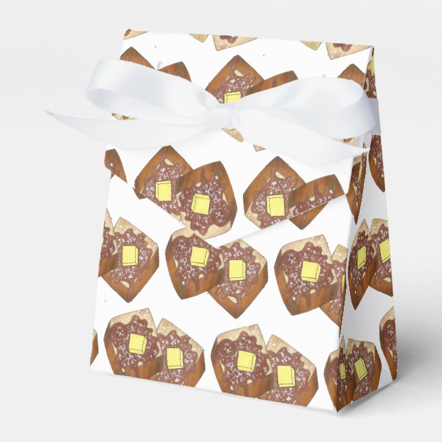 French Toast Butter and Syrup Diner Breakfast Food Favor Box (Front Side)