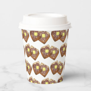 French Toast Butter and Syrup Diner Breakfast Food Paper Cups
