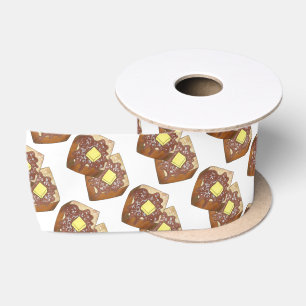 French Toast Butter and Syrup Diner Breakfast Food Satin Ribbon