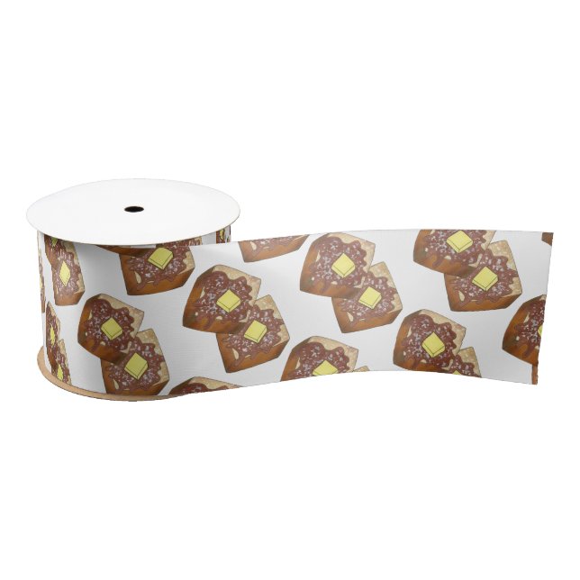 French Toast Butter and Syrup Diner Breakfast Food Satin Ribbon (Spool)