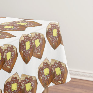 French Toast Butter and Syrup Diner Breakfast Food Tablecloth