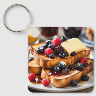 French Toast With Berries Keychain