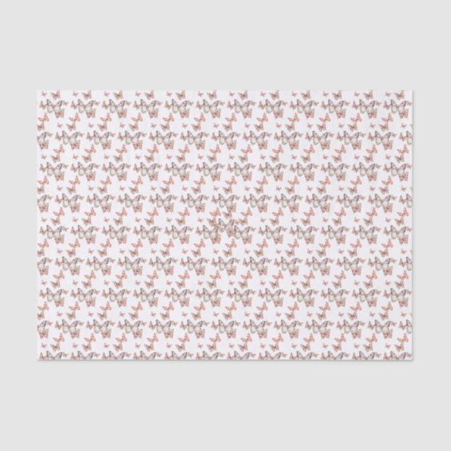 French Toile Butterflies  Tissue Paper (Front)