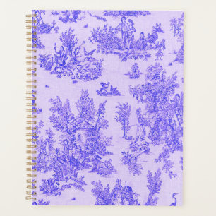 French toile de jouy blue and white elegant planner