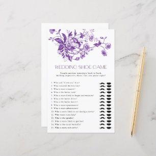 French Toile Floral Wedding Shoe Game Bridal Game