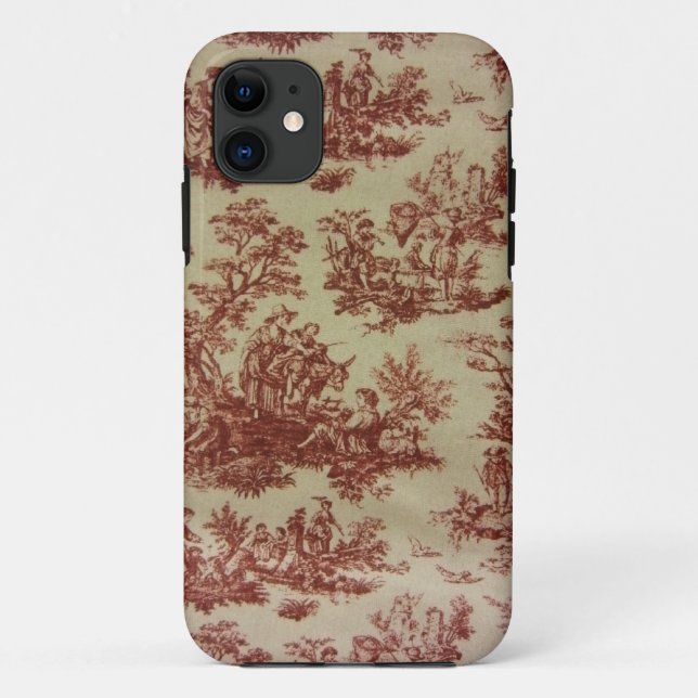French Toile in Pink Case-Mate iPhone Case (Back)
