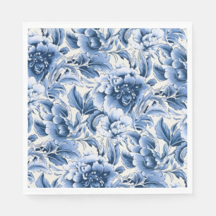 French toile & toile de Jouy. Blue. Napkin
