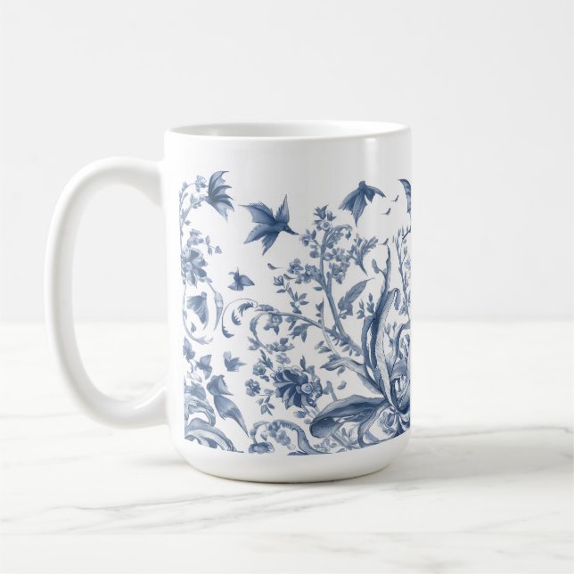 French Toile with a Monster Twist Coffee Mug (Left)
