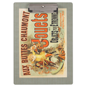 French Toy Joets Friends Vintage Poster   Clipboard