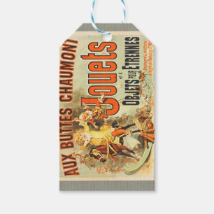 French Toy Joets Friends Vintage Poster   Gift Tags